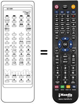 Replacement remote control US 0389