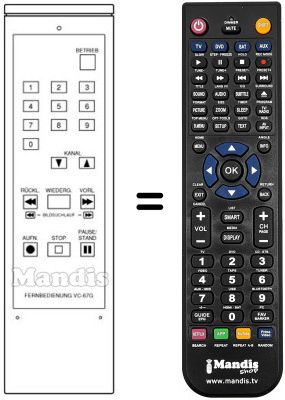 Replacement remote control VZ 906