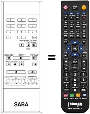 Replacement remote control V 1205 K Replacement remote control V 1205 K