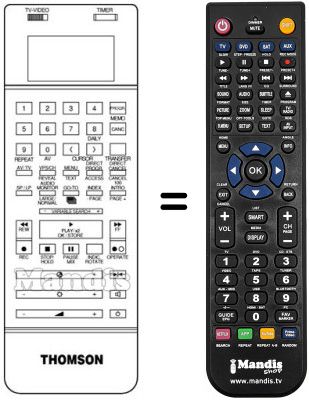 Replacement remote control Thomson V 630 Replacement remote control Thomson V 630