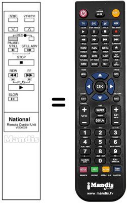 Replacement remote control VEQ 0528