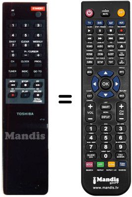 Replacement remote control Toshiba V 121 S