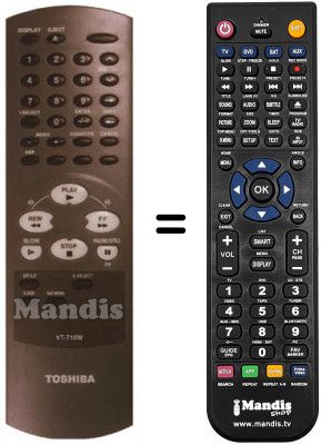 Replacement remote control Toshiba V 720 W