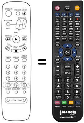 Replacement remote control ELCIT VTR 8101 Replacement remote control ELCIT VTR 8101
