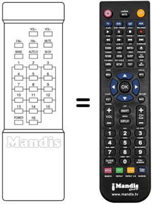 Replacement remote control Vexa VX 1201