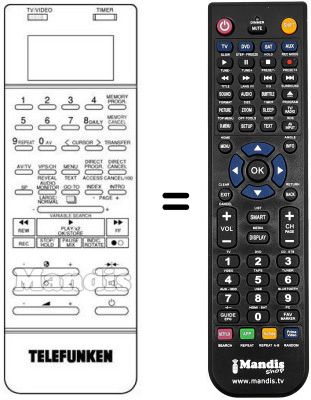 Replacement remote control VZ 945