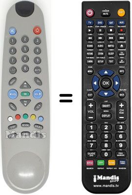 Replacement remote control Saba T 51 B 40 Replacement remote control Saba T 51 B 40