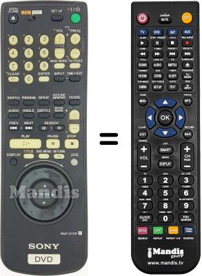 Replacement remote control Sony DVP-S 7700