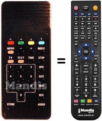 Replacement remote control Grundig EURORA 2000