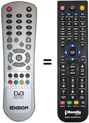 Replacement remote control DIGIQUEST 6320 FTA