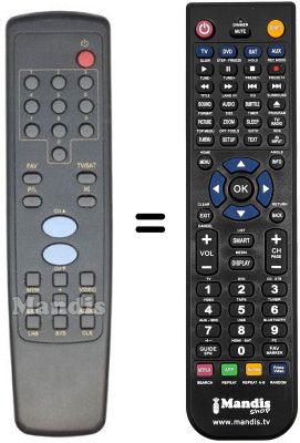 Replacement remote control VISIONIC VA 1103