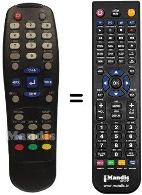 Replacement remote control Hyundai HSS 830 HD Replacement remote control Hyundai HSS 830 HD