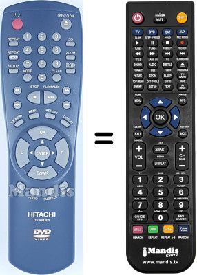 Replacement remote control Hitachi DV-P 305 E