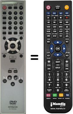 Replacement remote control Hitachi DV-P 335 E