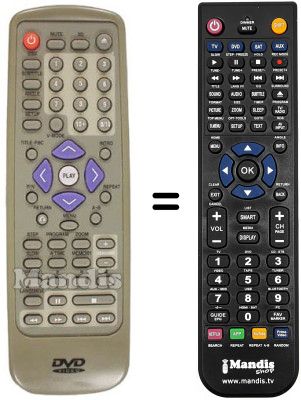 Replacement remote control Daewoo DVG 6000 D