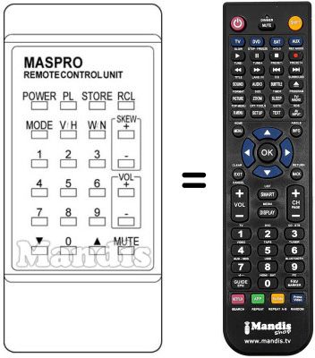 Replacement remote control Maspro SRE 90 S