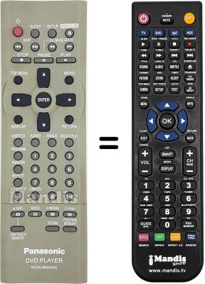 Replacement remote control Panasonic DVD RV 32