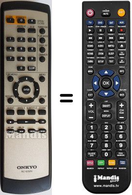 Replacement remote control Onkyo DV-SP 501
