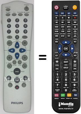 Replacement remote control Philips DVD R 890