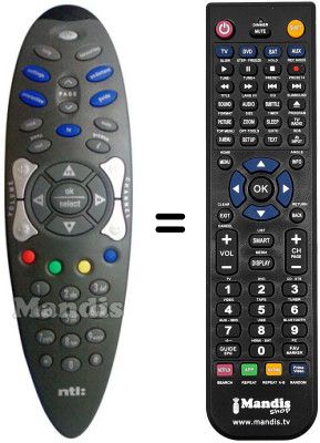 Replacement remote control NTL PACE DIGITAL