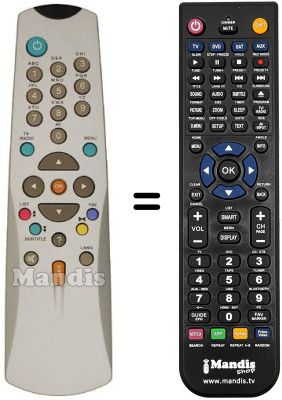 Replacement remote control Amstrad DVB 710 C.I. BLACK