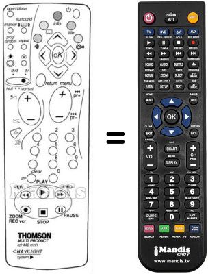 Replacement remote control Arc En Ciel DTH 3700