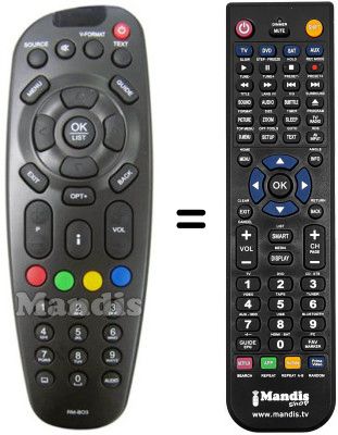 Replacement remote control XDOME HD 1000