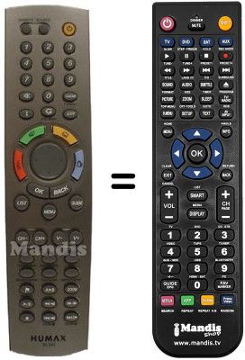 Replacement remote control Humax DV-1100 S