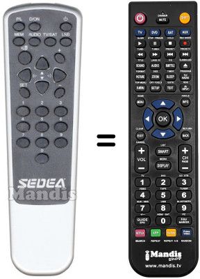 Replacement remote control VISIONIC VA 1206