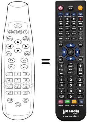 Replacement remote control PANASAT SRD 630