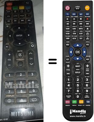 Replacement remote control MITSUMI 1 A 12 H