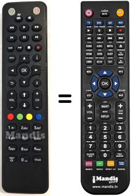 Replacement remote control ARIA 7X