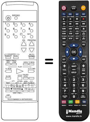 Replacement remote control Sinudyne 2004C