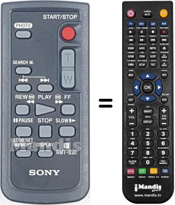 Replacement remote control Sony DCR-HC20E