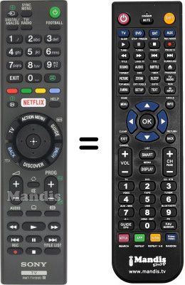 Replacement remote control Sony KDL40EX725