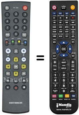 Replacement remote control Kathrein UFS902 HDTV
