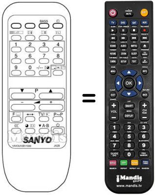 Replacement remote control Sanyo 21B3