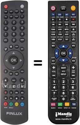 Replacement remote control Finlux 22FLD850VHU