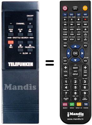 Replacement remote control NordMende V1503K Replacement remote control NordMende V1503K