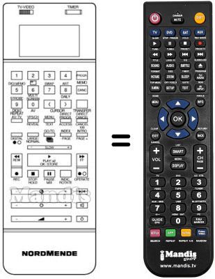 Replacement remote control NordMende V1805K Replacement remote control NordMende V1805K
