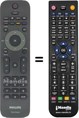 Replacement remote control Philips 32PFL7803D