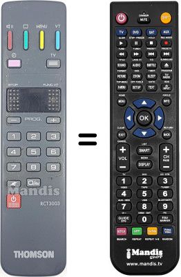 Replacement remote control Thomson 14MS73F Replacement remote control Thomson 14MS73F