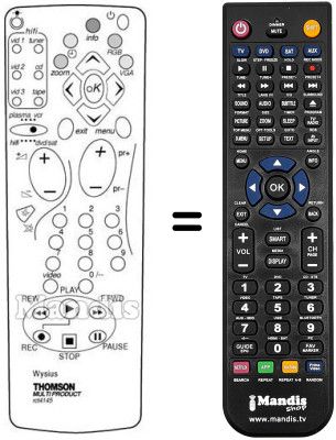 Replacement remote control Thomson 42WS90E Replacement remote control Thomson 42WS90E