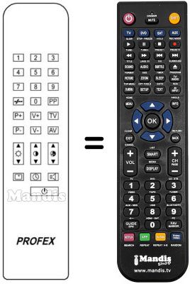 Replacement remote control Profex CTV5520VT