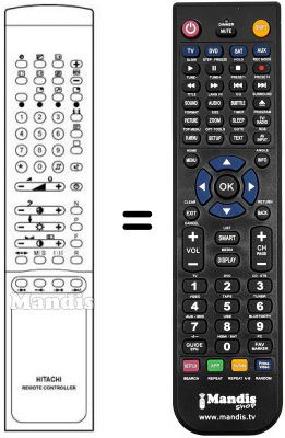 Replacement remote control Hitachi CS2852TA Replacement remote control Hitachi CS2852TA