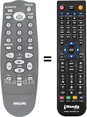 Replacement remote control Philips VR17116