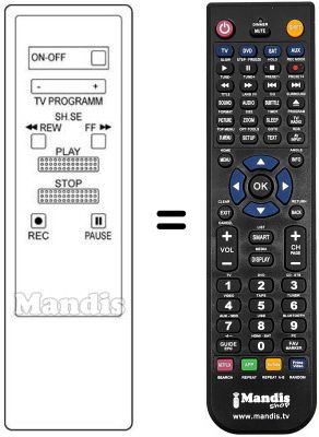 Replacement remote control Thorn 3V48