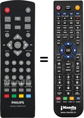 Replacement remote control Philips DTP2130 / 31