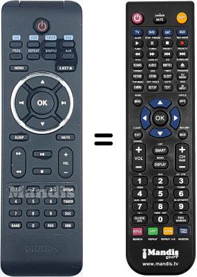 Replacement remote control Philips 996510029696