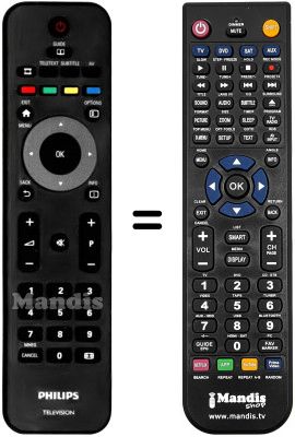 Replacement remote control Philips 26HFL3232D